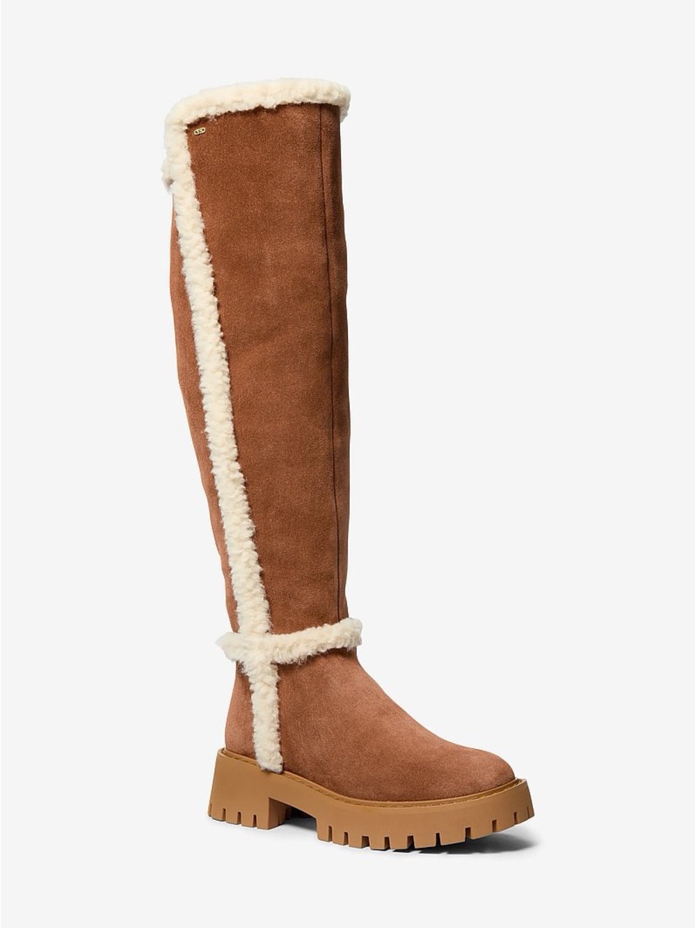 Michael Kors Asher Suede and Faux Shearling Boot